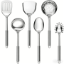 Homgem 6-PIECE Cooking Utensils Set Stainless Steel Kitchen Utensils