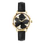Ted Baker Lilabel Yellow Gold-tone Leather Watch