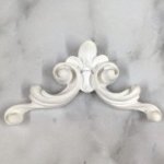 JP595 White Resin Furniture Corner Swirl White