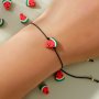 1PC Boho Style Polymer Clay Watermelon Friendship Bracelet For Women And Girls - No Plating Handmade Soft Ceramic Bead Adjustable Cord - Perfect For