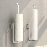 Versatile Wall-mounted Storage Rack For Kitchen & Bathroom - Punch-free Self-adhesive Paper Towel Holder Toilet Roll Organizer A