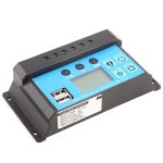 Solar Panel Charge Controller 12V 24V Pwm Dual USB Lcd Display 10A