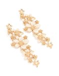 Goldair Gold Enamel Flower Drop Earrings