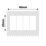 NB435 - - B1 B21 B3S B4 - 40X20MM - 10X20 4 - 300 White Labels