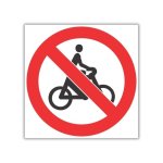 No Cycling Safety Sign PV7