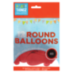Red Round Balloons 12-PACK