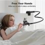 Gooseneck Phone Holder Bed Flexible Arm Overall Length 75.01 Cm 360 Adjustable Clamp Clip Overhead Cell Phone Mount Stand For Bed Desk All Cellphone