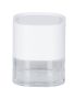 - Bathroom Storage Jar - Oria - White & Clear Acrylic - 7.5 X 8.5 X 7.5CM