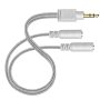 Headphone Splitter Aux Splitter Cable For Headset Knitted 3.5MM Splitter 2-WAY Audio Splitter Stereo Audio Y Cable Produces Equal Audio Outpu