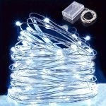 5M LED String Lights For Birthday Festive Party Decorations Single-color Fairy Lights With Button Control Non-changing Battery O
