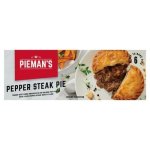 Pieman's Frozen Pepper Steak Pies 6 Pack