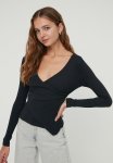 Double Breasted Knitted Blouse - Navy
