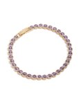 Lilac Cubic Zirconia Round Stone Tennis Bracelet