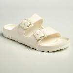 Sundreamer Double Buckle Thong Sandals - White - 8