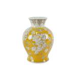 Bird Vase Yellow & White