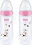 Nuk First Choice+ Temperature Control Bottle With Silicone Teat 6 Months And Older 300ML Giraffe Pack Of 2