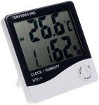 Digital Lcd Temperature Humidity Hygrometer Thermometer CLOCK D-H1 X2