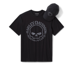Men’s Willie G Skull Hat & Tee Gift Set