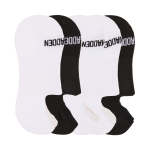 5 Pack Arch Hug Sneaker Socks White Black - White Black Onesize