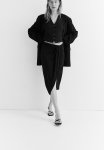 Textured-knit Wrap Skirt - Black