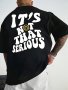 Men's Casual Short Sleeve T-Shirt With Alphabet Print Cotton Blend Fabric Breathable And Soft Suitable For Summer Wear