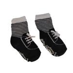 Socks For Boys 6-12 Months - Black & White Stripe Boot
