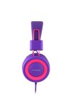 Polaroid Foldable Headphones - With Inline Microphone - Pink & Purple