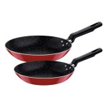 Black Aluminum Non-stick 2 Piece Frying Pan Set 26CM & 30CM.