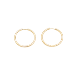 Thick Gold Midi Hoop Earrings - Gold