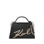 K/signature Medium Crossbody Bag -black/gold