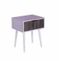 Finn Pedestal Bedside Table Drawer Unit White With Charcoal Drawer