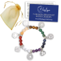 7 Chakra Bracelet With Charms In Gift Bag & Info Card . Heal Your Chakras