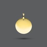 Gold Sketch Disc Pendant