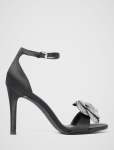 Joanna Jewelled Flower Sandal Heel - 41 Black