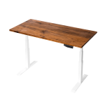 Tekdesk V2.0 - Hardwood Top & White Frame - Tekdesk V2.0 - 32MM Kiaat Top + White Frame