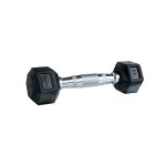 Hs Fitness 1KG Rubber Hex Dumbbell