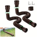 Flexible Downspout Extension For Rain Gutters - 1PC 2PCS Expandable Plastic Drainage Pipe Pe Material Fits 7.62X10.16 Cm And 10.