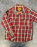 CAT Red And Blue Checked Collared Shirt 7 8Y