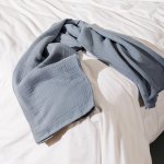 Cotton Throw Light Blue