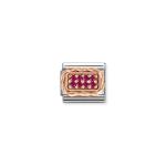 Composable Classic Link Pav Red Stones