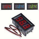 1.42 Cm Dc 4.5-30V Digital Voltmeter Voltage Tester Gauge Bright LED Display 3 Wires Volt Meter For Solar Battery Monitor Motor
