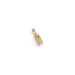 MINI Baguette Peridot Pendant Charm In Yellow Gold
