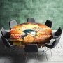 Tribal Dance Afrika Warior Round Tablecloth