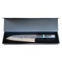 36.5CM Handmade Santoku Chef's Knife With Impregnated Wood Handle And Box