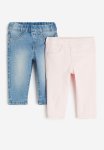 2-PACK Treggings - Blue & Pink