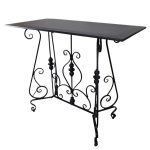 Steel Console Table Rectangular Black