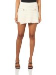 Guess Women's Eco Malina Ottoman Boucle Skort Dove White