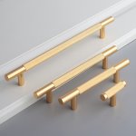 1PC Modern Golden Knurled Knobs Upgrade Kitchen Cabinets & Drawers With These Stylish Handles