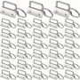 20PCS Silver Key Chain Wrist Strap Fork Ring Tail Clip Tools Webbing Case Folder DIY Clip Key Fob For Keychain Bag Strap Hardware Supplies