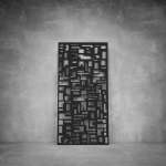 Laser Cut Screen - Design 093 - 2900 X 1400 X 20 Matt Black Outdoor